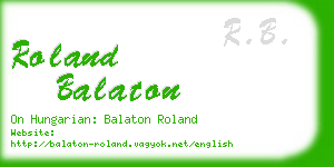 roland balaton business card
